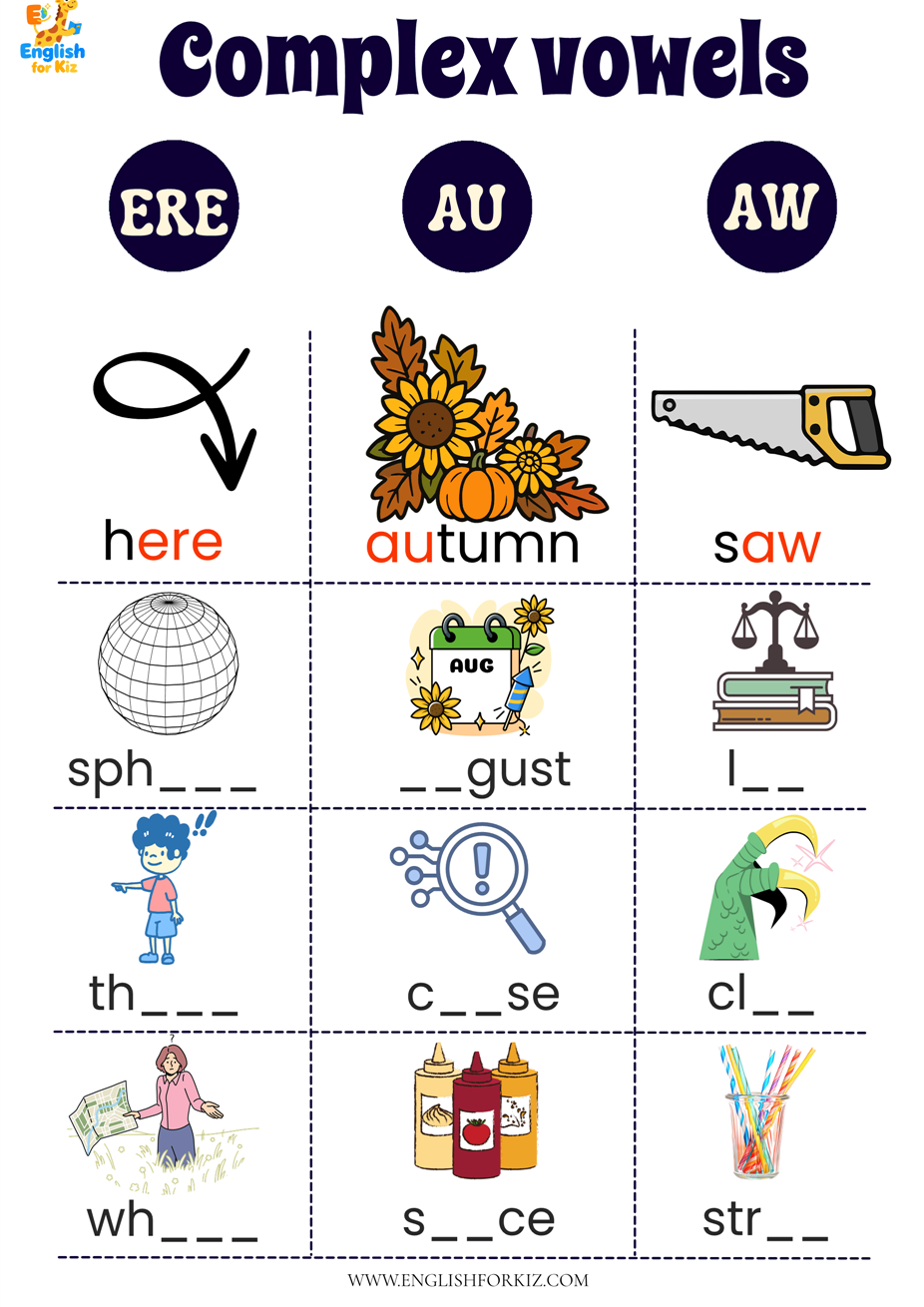 Complex vowels，ere-au-aw1