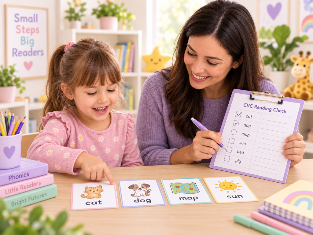 CVC Reading Accuracy Checklist for Kindergarten